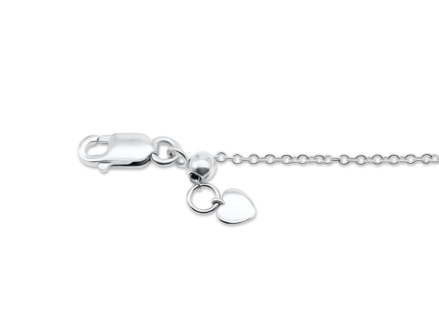 Karabinerverschluss Armband Weißgold
