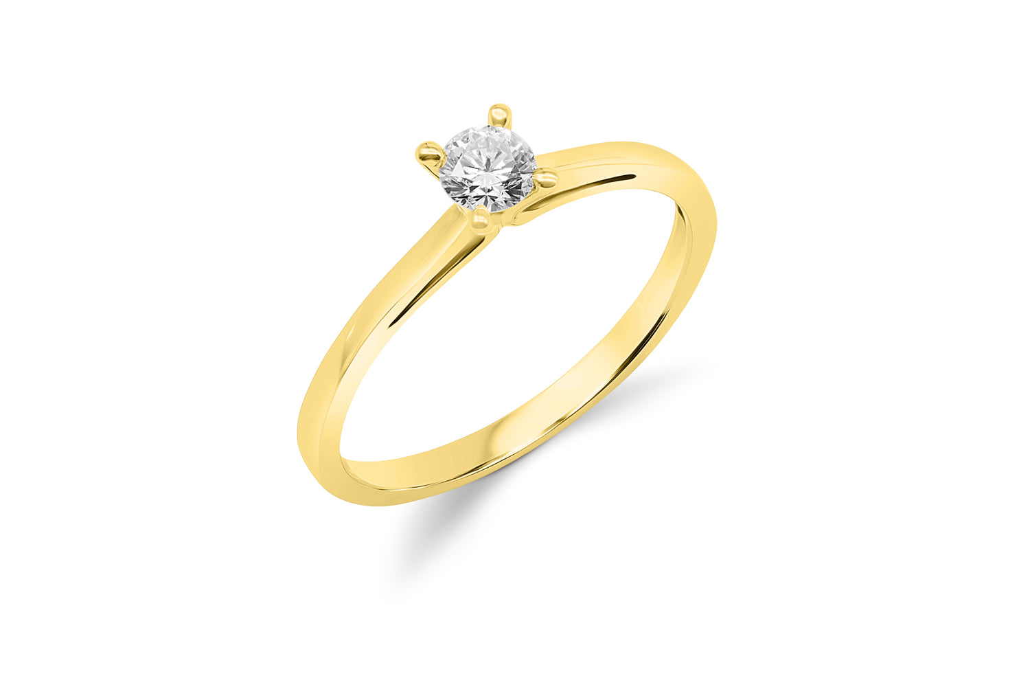 Verlobungsring Solitär Gelbgold