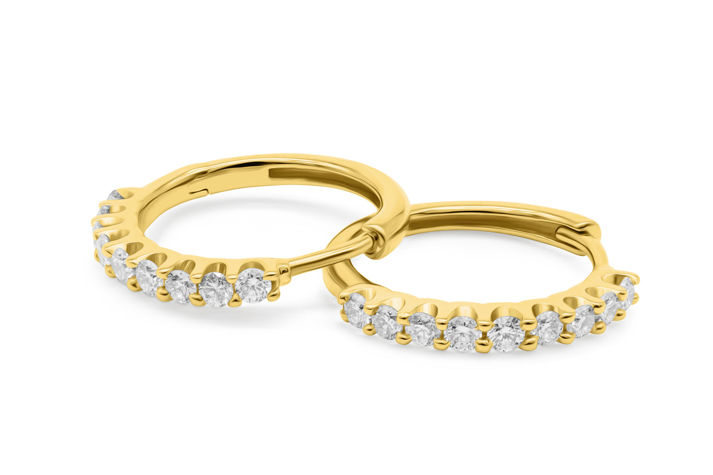 Creolen mit 0,5ct Diamanten in 750 (18K) Gelbgold