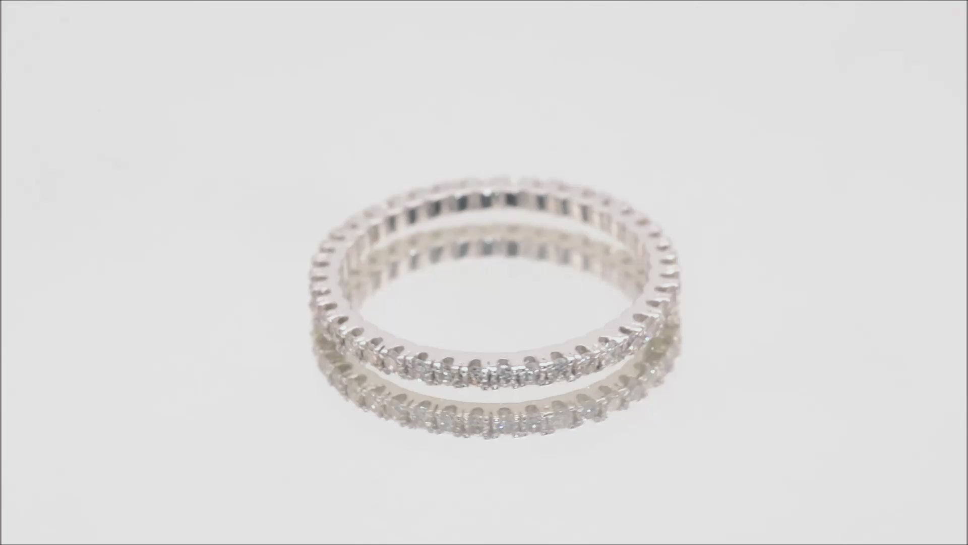 Memory Eternity Diamantring mit 0,5ct Diamanten in 750 (18K) Weißgold Video