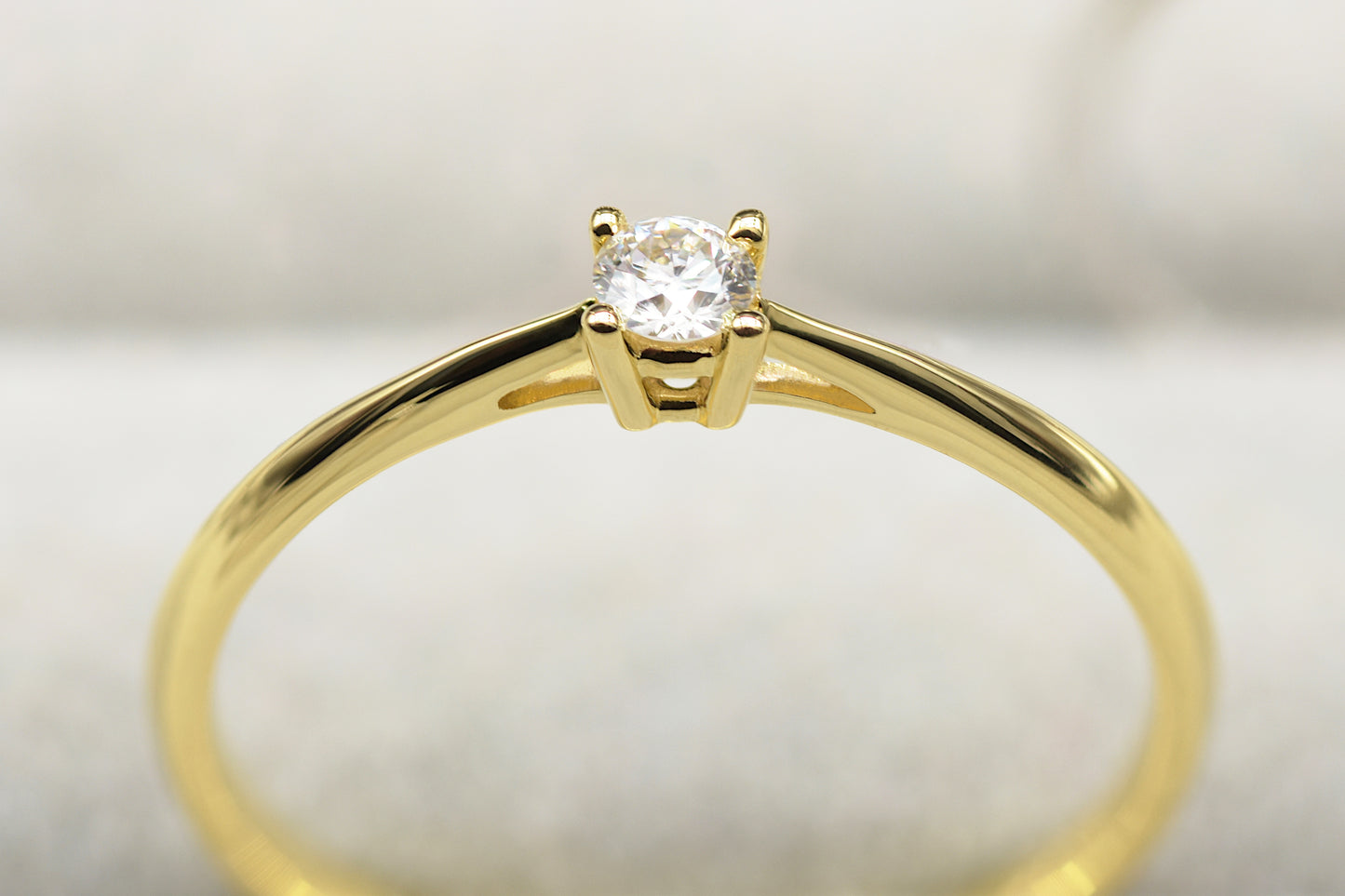 Solitär Diamantring 750 Gelbgold