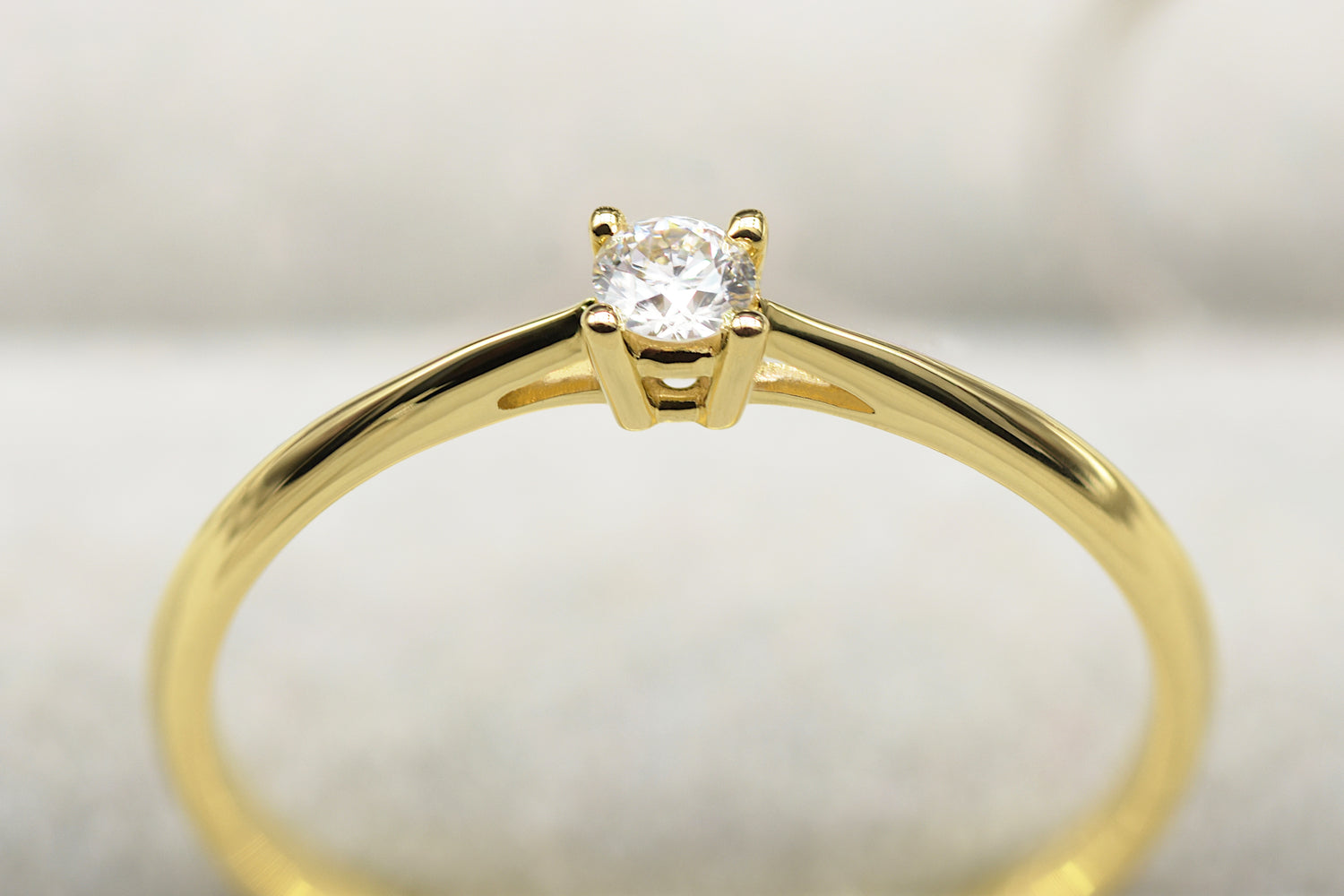 Solitär Diamantring 750 Gelbgold