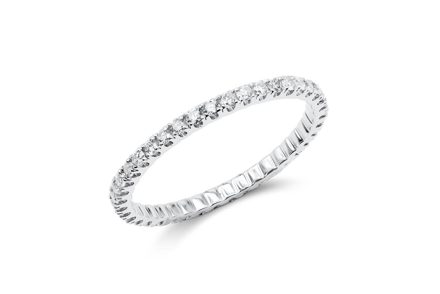 Memory Eternity Diamantring mit 0,5ct Diamanten in 750 (18K) Weißgold