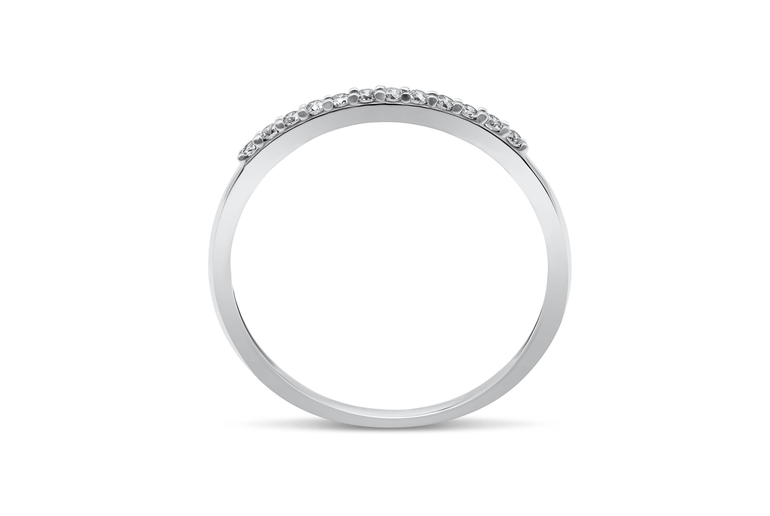 Diamantring Vorsteckring mit 0,1ct Diamanten in 750 (18K) Weißgold