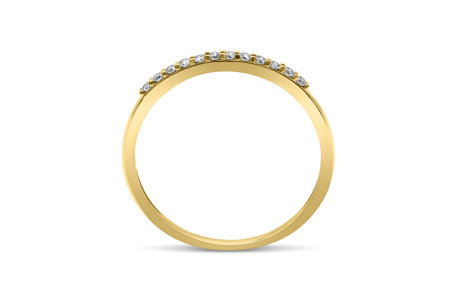 Diamantring Vorsteckring mit 0,1ct Diamanten in 750 (18K) Gelbgold