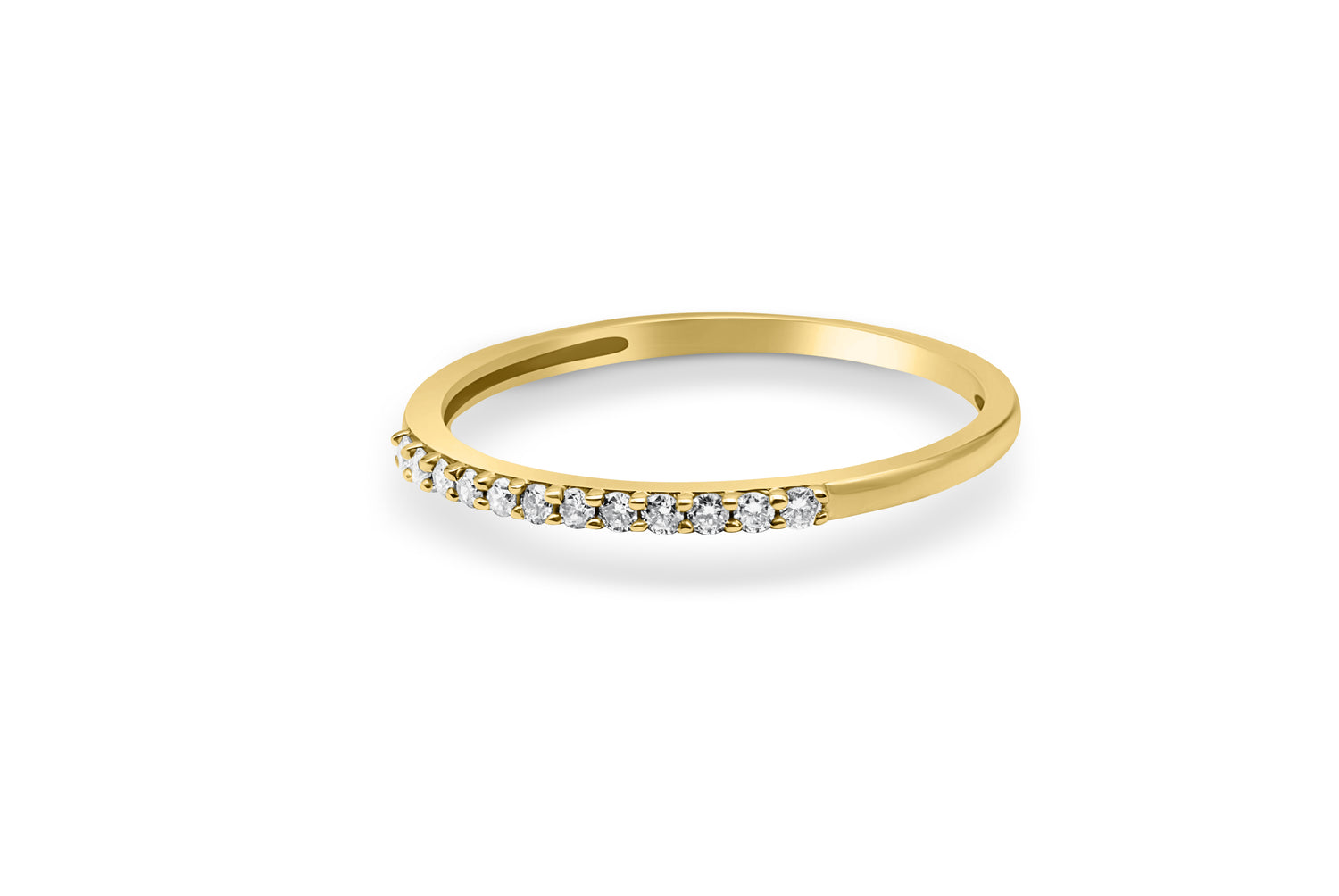 Diamantring Vorsteckring mit 0,1ct Diamanten in 750 (18K) Gelbgold