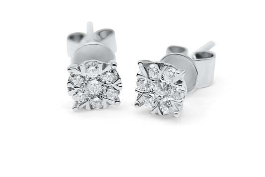 Ohrstecker mit 0,2ct Diamanten in 750 (18K) Weißgold