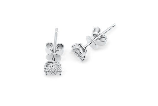 Ohrstecker mit 0,2ct Diamanten in 750 (18K) Weißgold