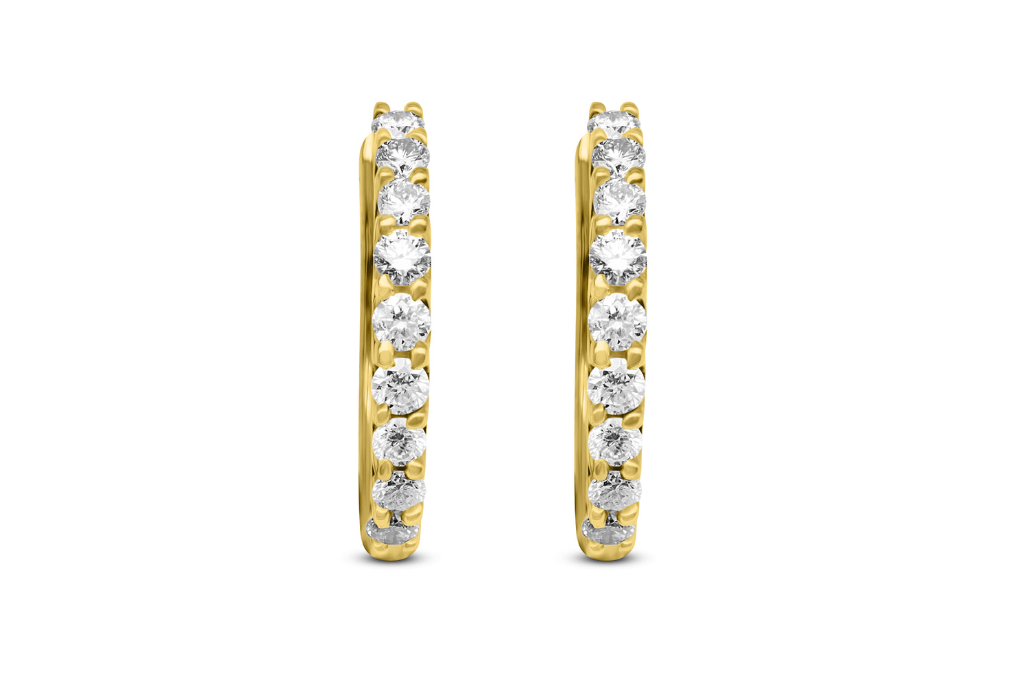 Creolen mit 0,5ct Diamanten in 750 (18K) Gelbgold
