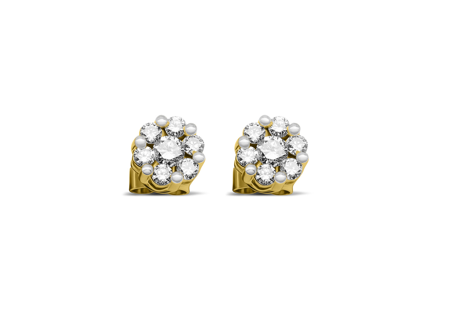 Ohrstecker rund mit 0,36ct Diamanten in 750 (18K) Gelbgold