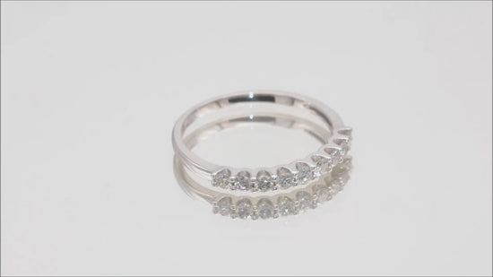 Diamantring Vorsteckring mit 0,34ct Diamanten in 750 (18K) Weißgold Video