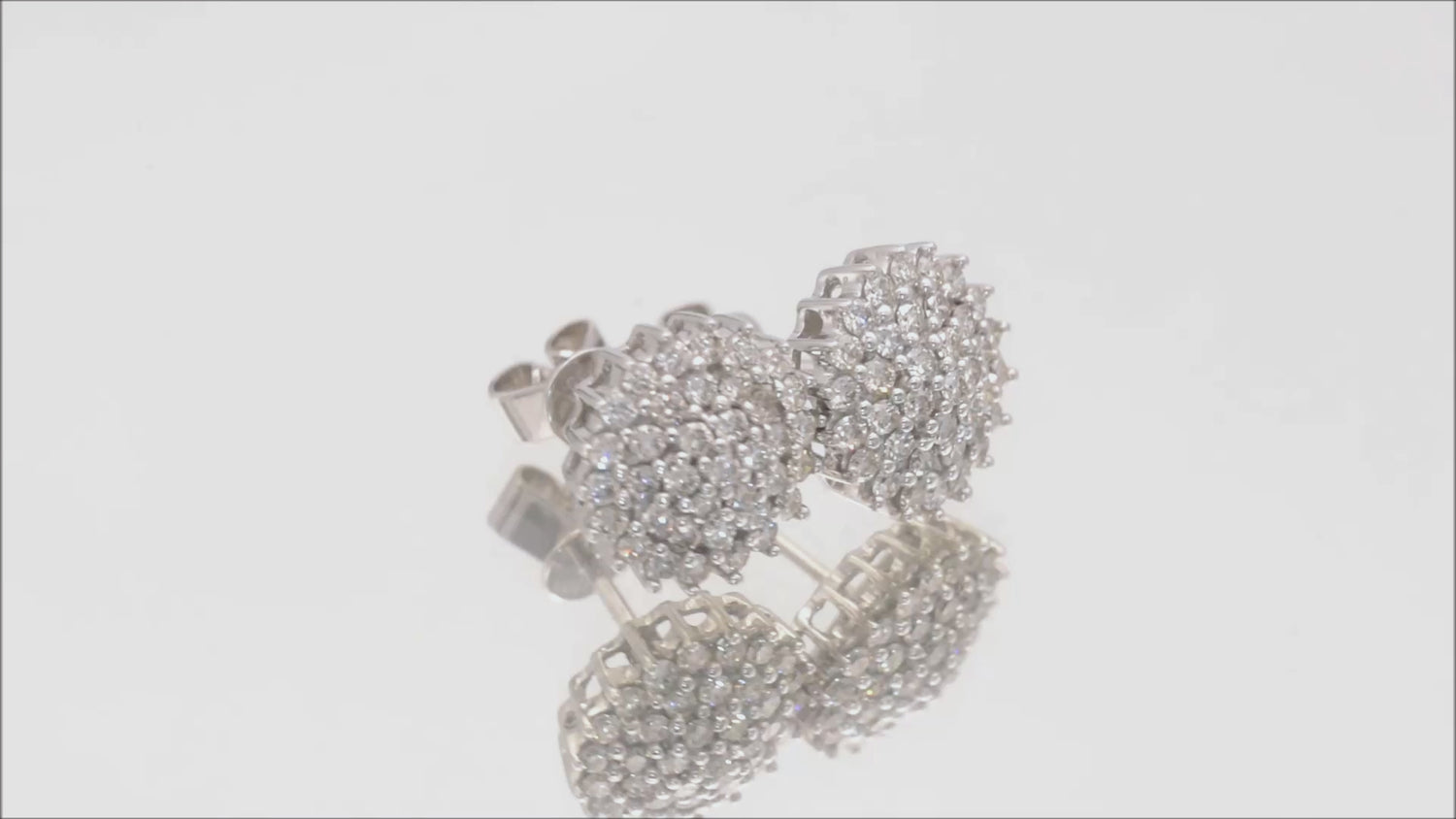 Ohrstecker mit 0,73ct Diamanten in 750 (18K) Weißgold Video