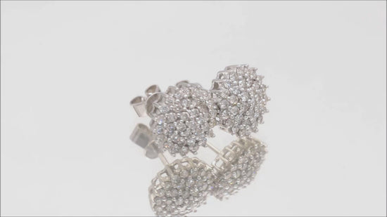 Ohrstecker mit 0,73ct Diamanten in 750 (18K) Weißgold Video