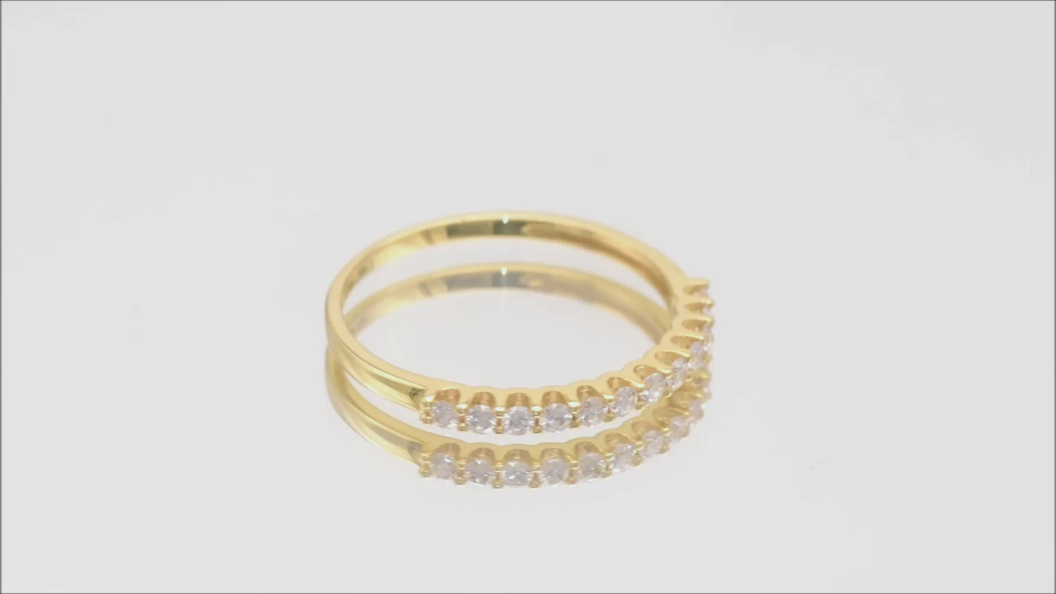 Diamantring Vorsteckring mit 0,25ct Diamanten in 750 (18K) Gelbgold Video