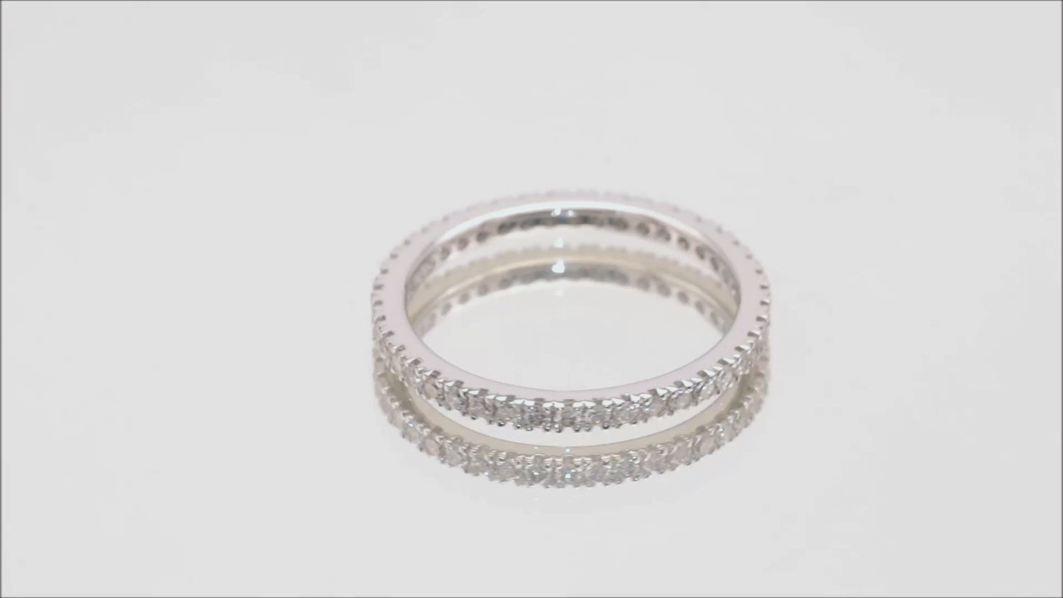 Memory Eternity Diamantring mit 0,42ct Diamanten in 750 (18K) Weißgold Video